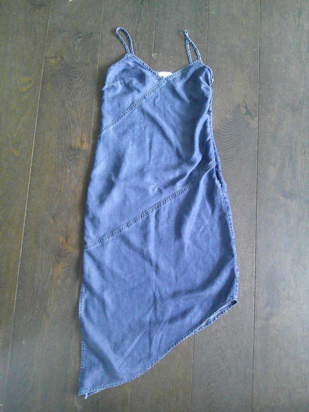 Topshop Women's Asymmetrical Denim Dress
